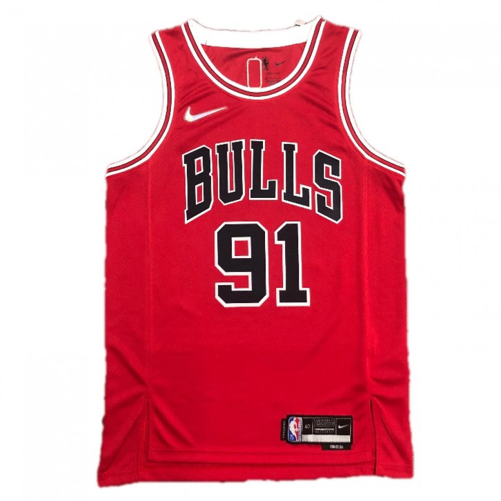 Men's Chicago Bulls Dennis Rodman #91 Red 2021 Swingman NBA Jersey - Icon Edition-Pro Kit Vault | Brand New 26/27 Sports Jerseys